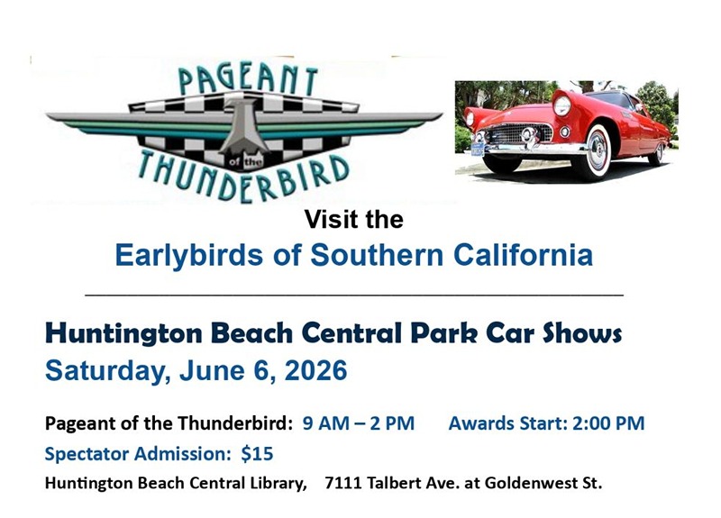 Pageant of the Thunderbird Car Show flyer June 2026